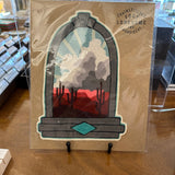 Shelter from a Storm Chain Stitched Embroidery Patch - Joy