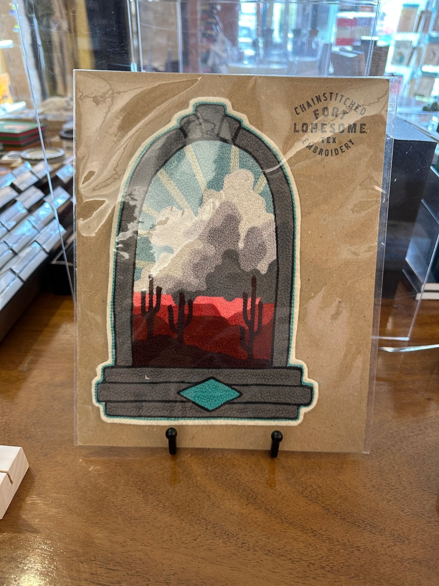 Shelter from a Storm Chain Stitched Embroidery Patch - Joy