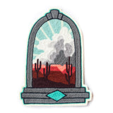 Shelter from a Storm Chain Stitched Embroidery Patch - Joy