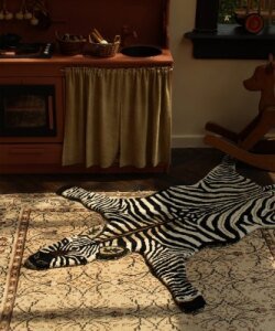 Stripey Zebra Playroom Rug - Joy