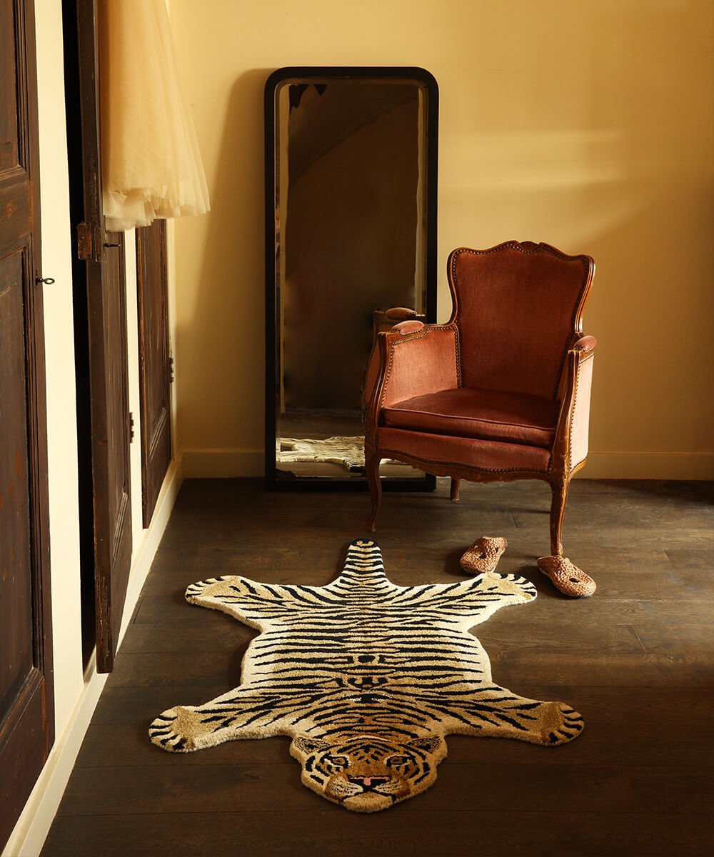 White Tiger Rug - Joy