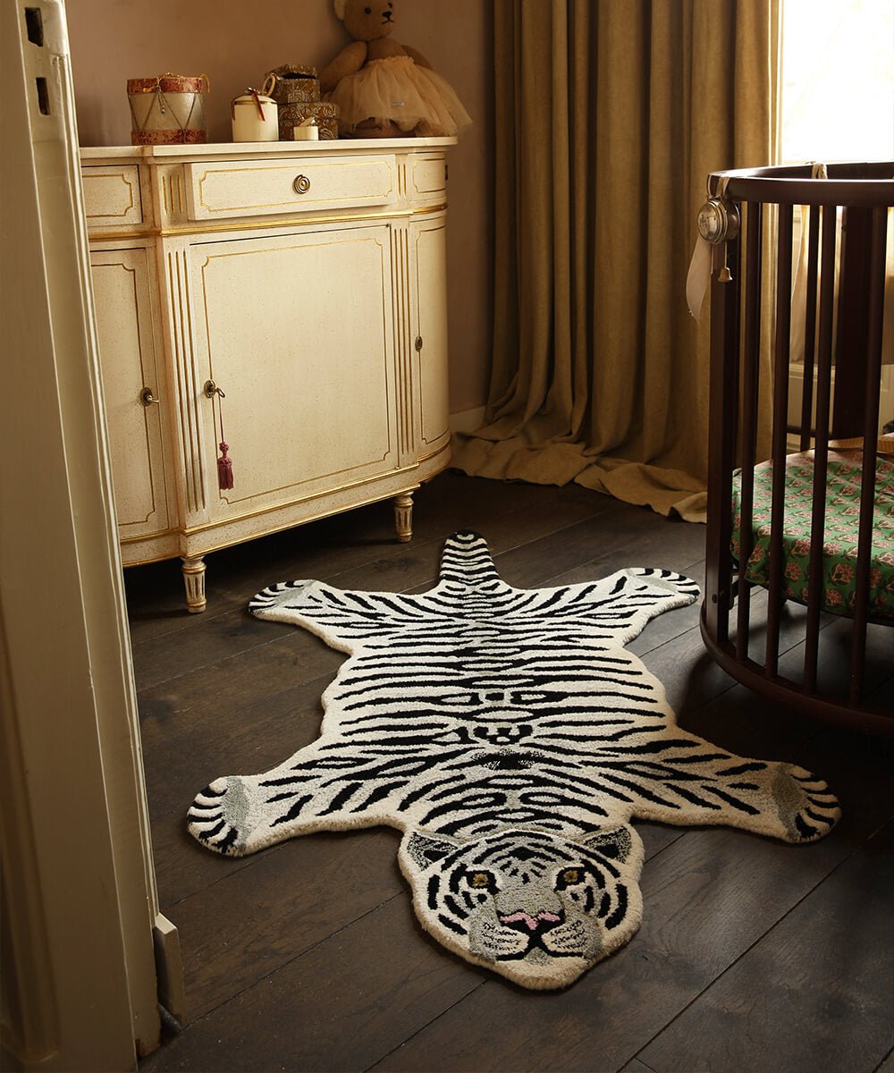 White Tiger Rug - Joy