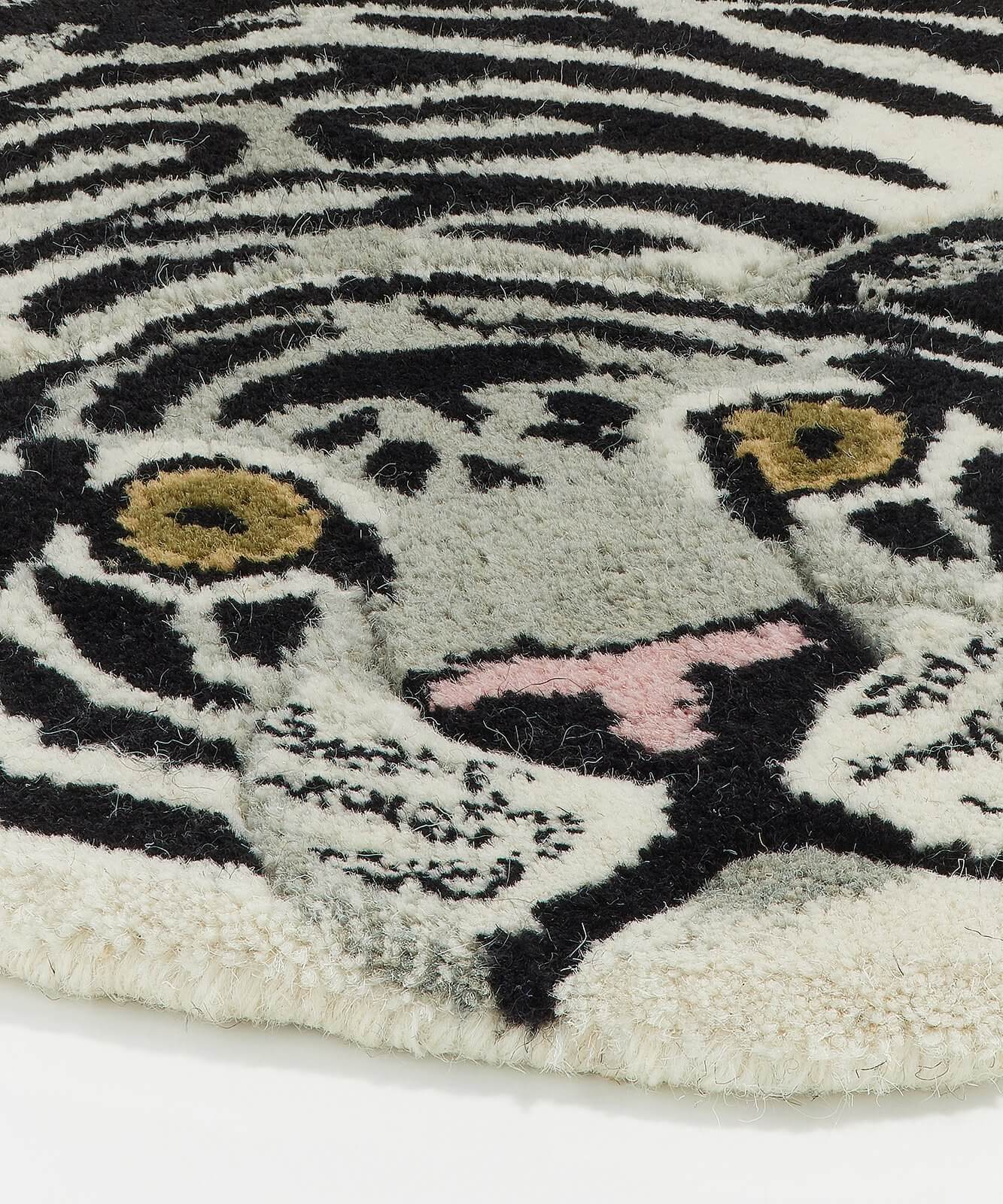 White Tiger Rug - Joy
